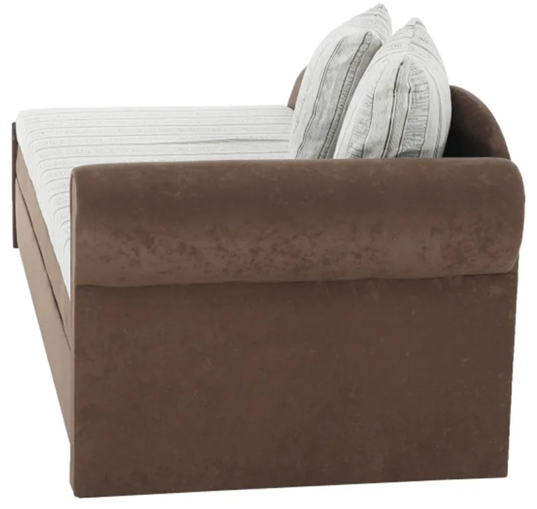 Divan extensibil, maro/bej/auriu/model, dreapta, AGA D