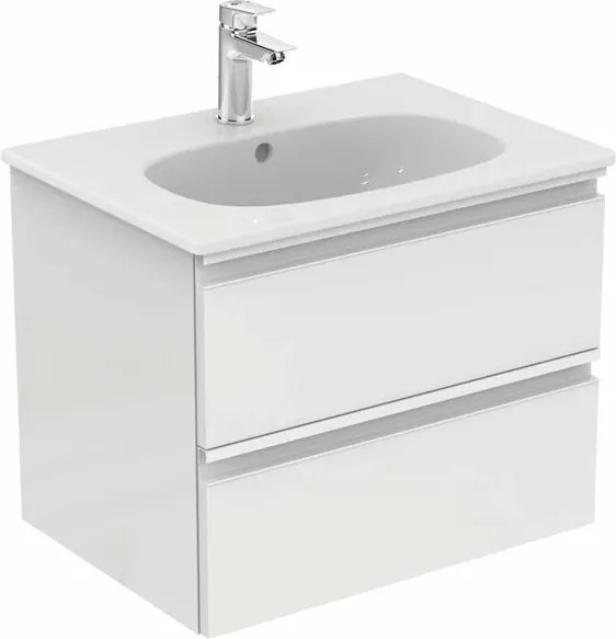 Set dulap suspendat si lavoar Ideal Standard Tesi mdf alb 60 cm