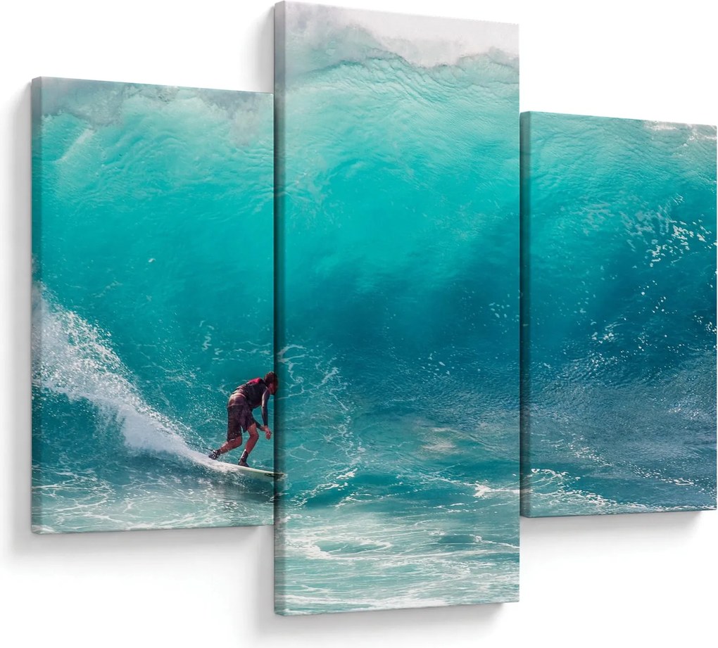Tablou - Surfer în valuri (90x60 cm)