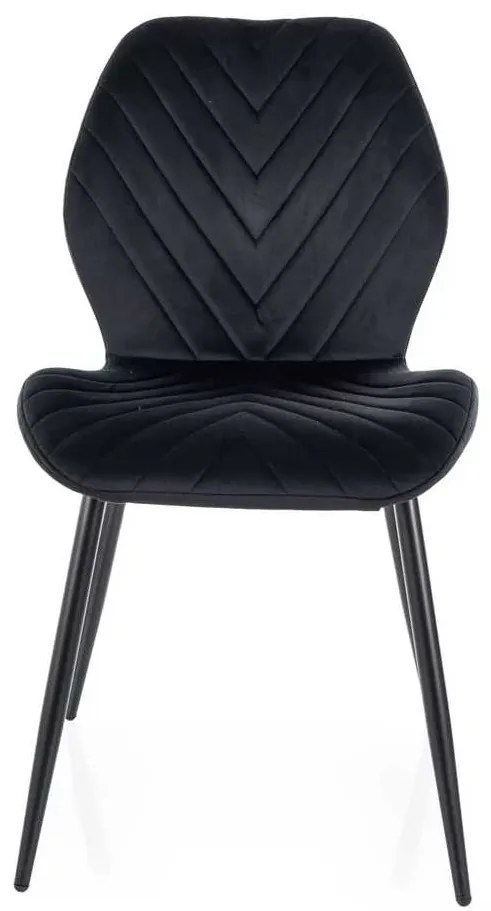 Scaun de bucătărie Broda Velvet, negru