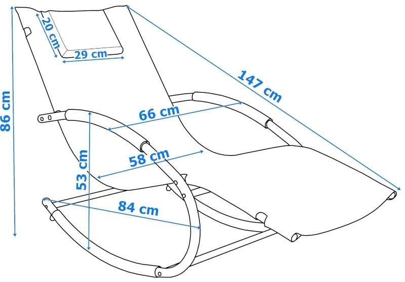 ShopJK ȘEZLONG BALANSOAR GRI-SYRIUSZ