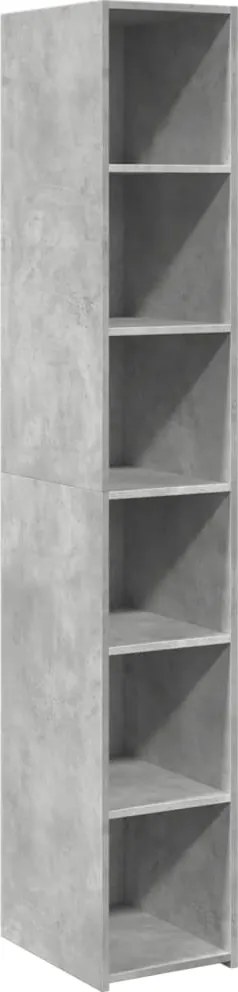 vidaXL Dulap înalt, gri beton, 30x41x185 cm, lemn prelucrat