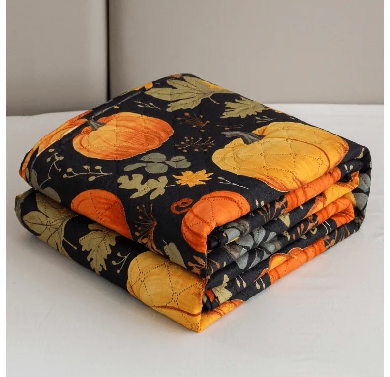 Cuvertura de pat ORANGE PUMPKINS, colorat Dimensiune: 170 x 210 cm