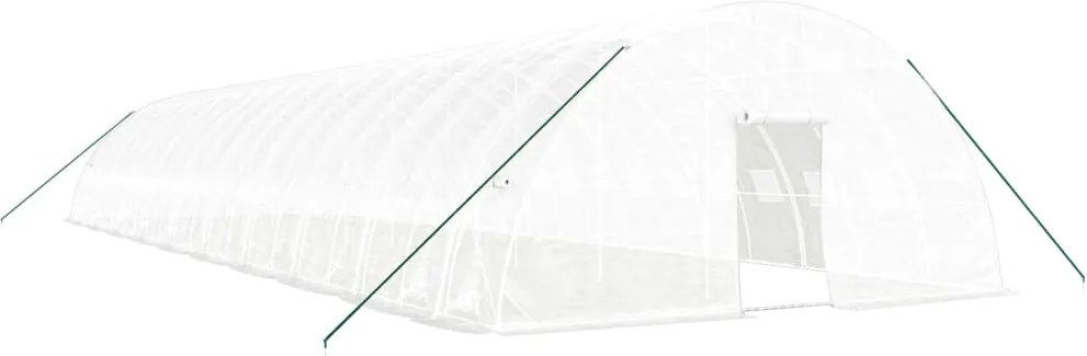 vidaXL Seră cu cadru din oțel, alb, 120 m², 20x6x2,85 m