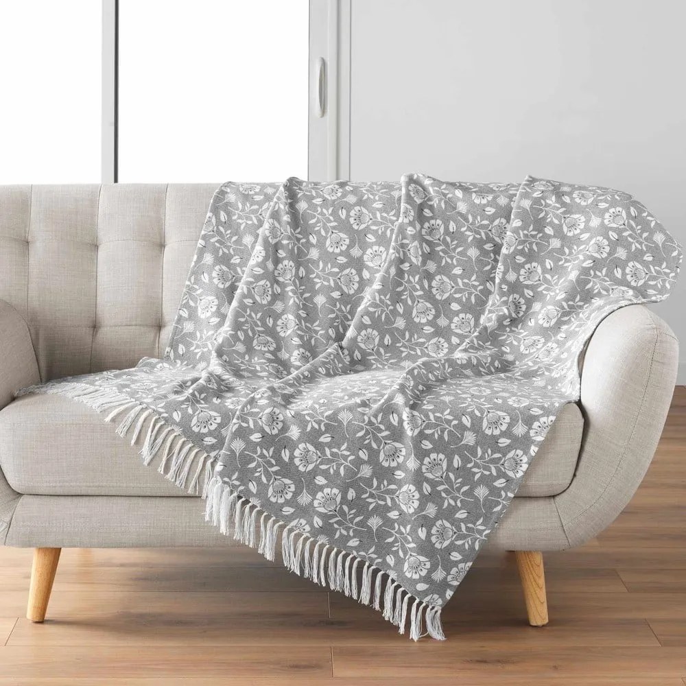 Pătură gri 125x150 cm Flavie – douceur d'intérieur