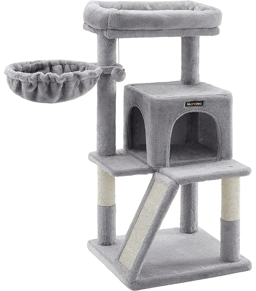 FEANDREA Stâlp pentru zgarieturi catwood 96 cm gri