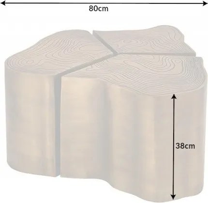 Masuta auxiliara design unicat Organic Orient 80cm