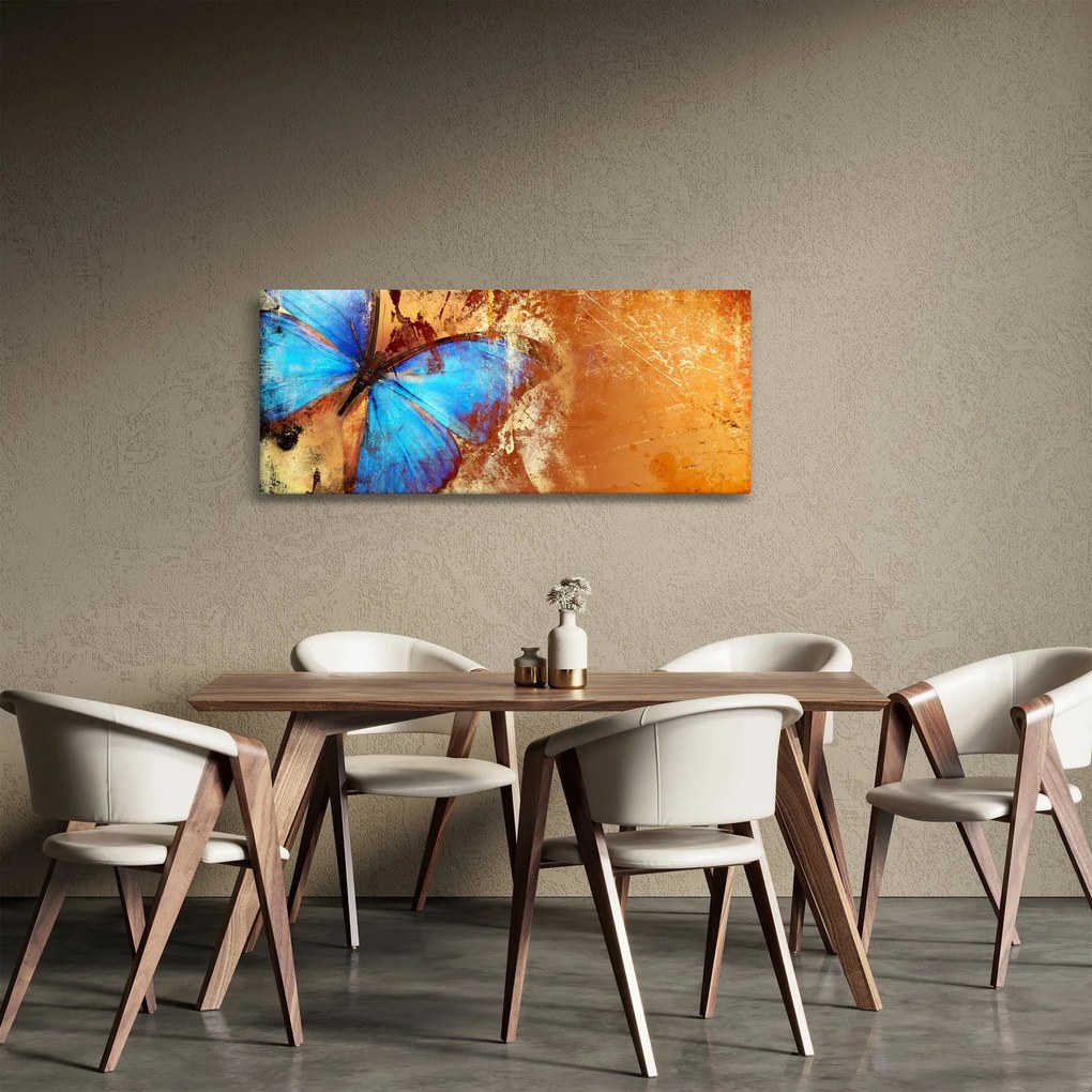 Tablou - Fluture albastru (120x50 cm)