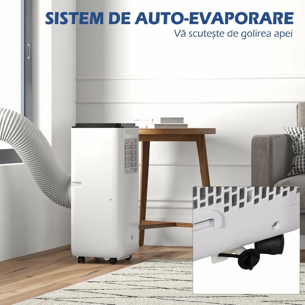 Aparat portabil de aer condiționat HOMCOM de 7.000 BTU | Aosom Romania