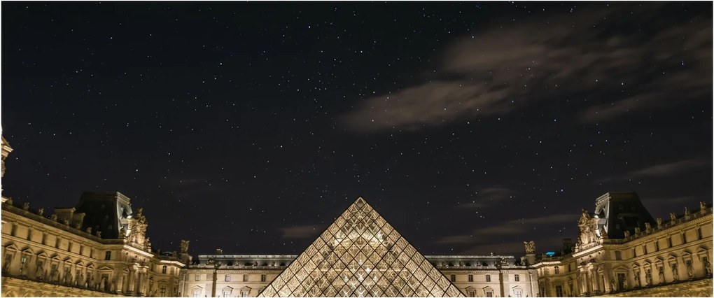 Tablou - Louvre nocturn (120x50 cm)