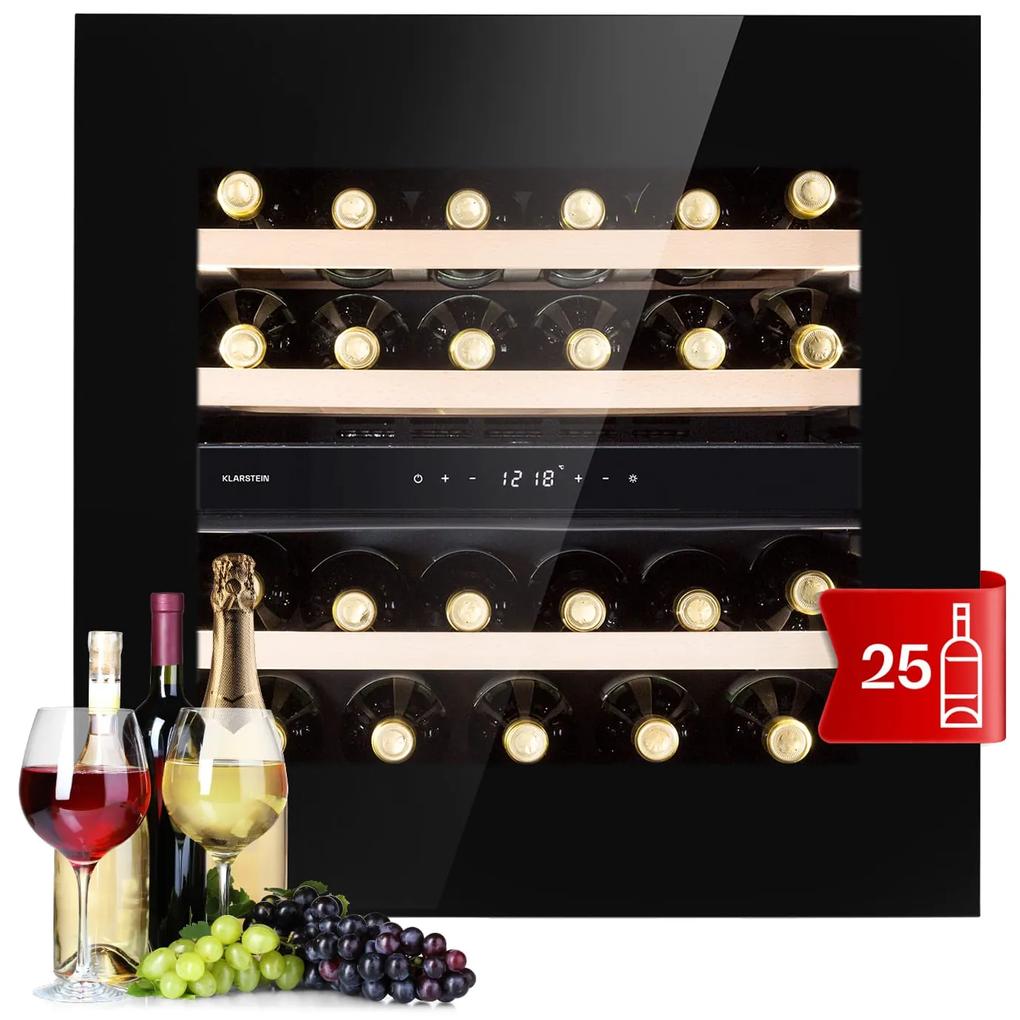 Rhône 25 Duo, frigider pentru vin, răcire prin compresie, 2 zone, 75 litri / 25 sticle