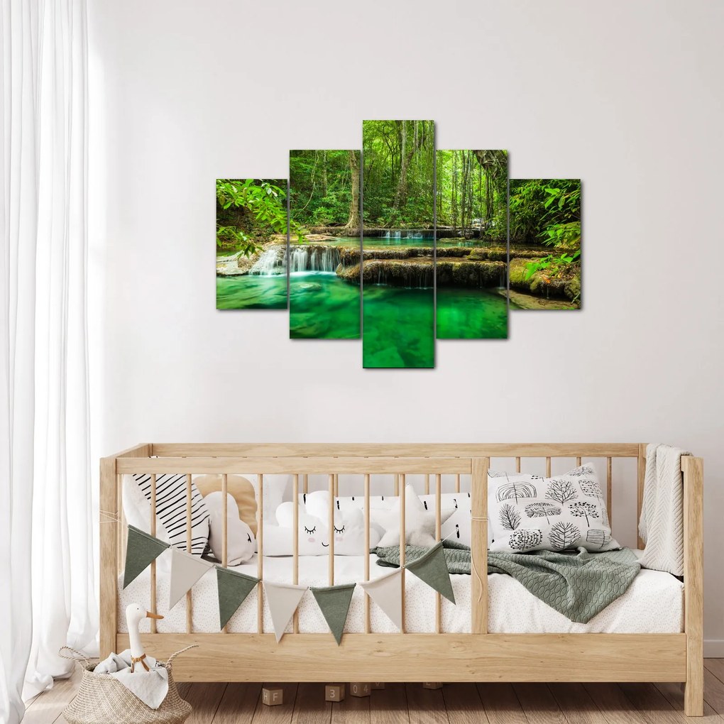 Tablou - Cascada Erawan din Kanchanaburi, Thailanda (150x105 cm)
