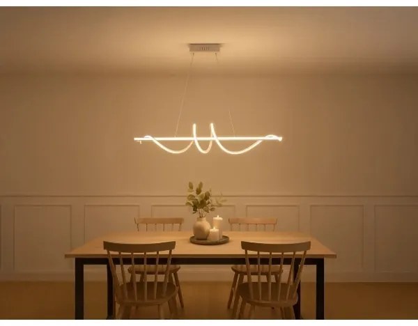 Lustră LED dimabilă pe cablu LED/50W/230V 3000-6500K 100 cm + telecomandă