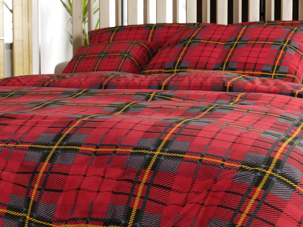 Lenjerie de pat din bumbac CHRISTMAS CUBE rosu Dimensiune lenjerie de pat: 70 x 90 cm | 140 x 200 cm
