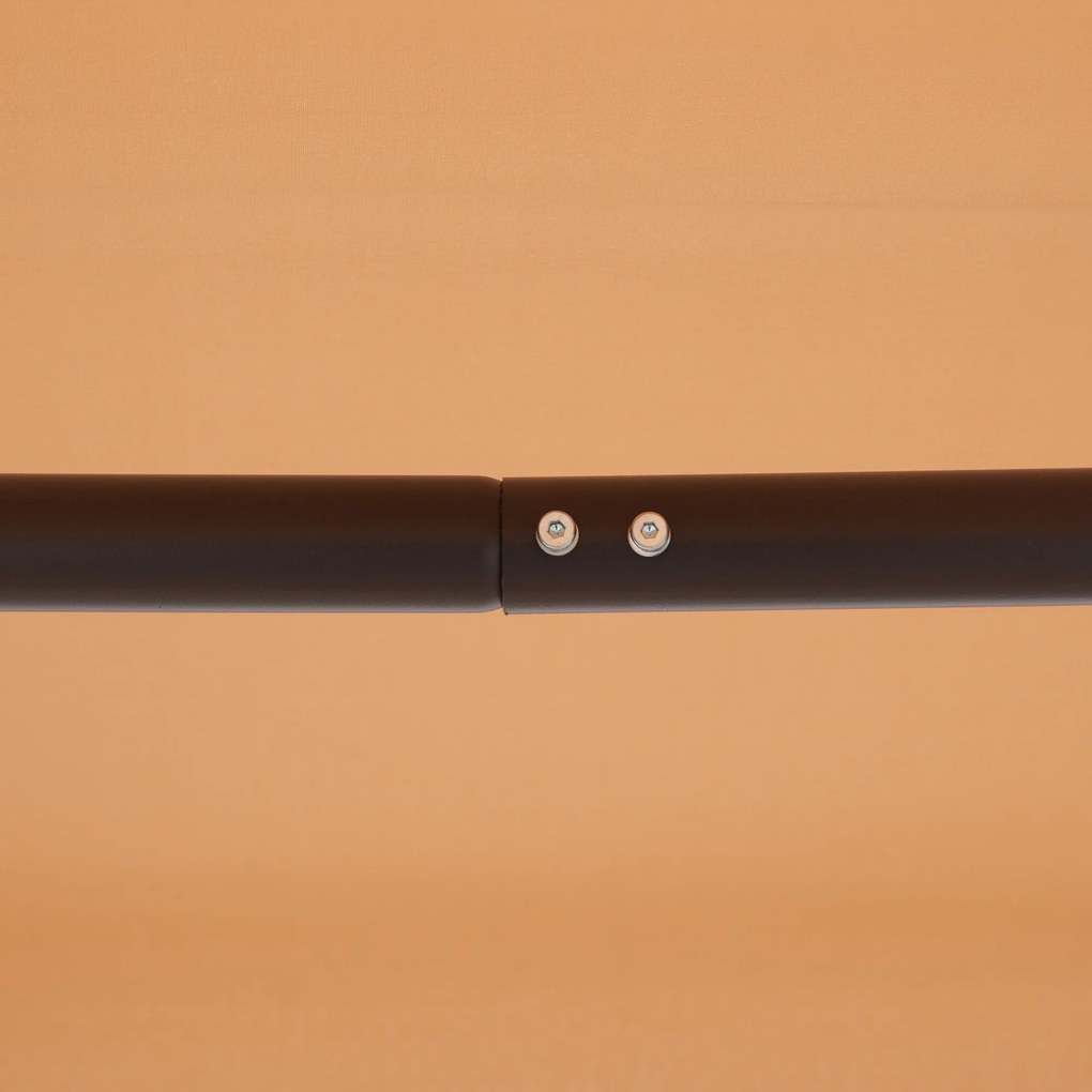 Outsunny Leagăn de grădină cu 3 locuri, copertină, șezut respirabil și cadru din oțel, bej | Aosom Romania