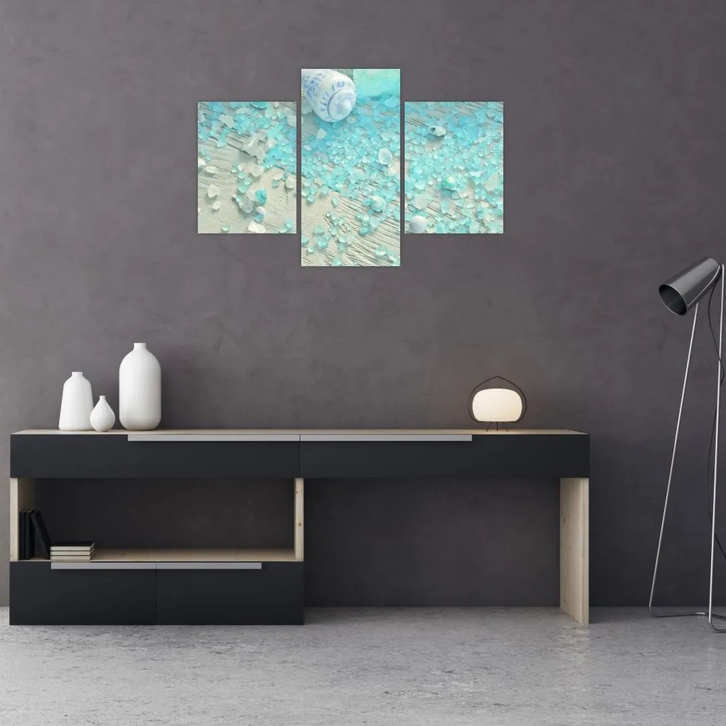 Tablou - Atmosfera de litoral în nuanțe turcoaz (90x60 cm)