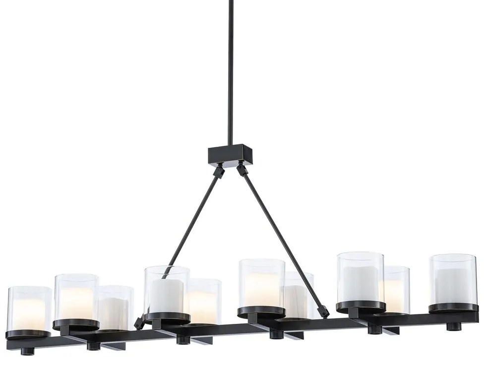 Lustra suspendata cu telecomanda design LUX Donovan, bronz 116060 HZ