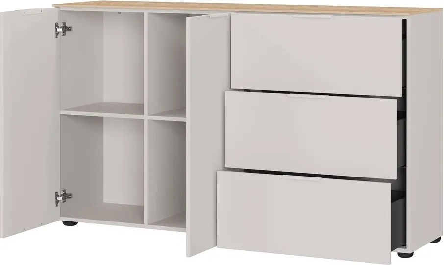 Comodă crem cu aspect mat 151x98x40 cm Savoca – Germania