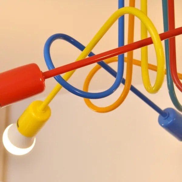 Lustr LED pentru copii OXFORD 5xE27/15W/230V montat pe tavan