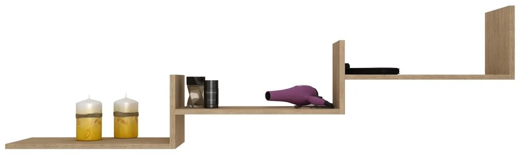 Etajera Step, Lemn Natural, 150 x 20 x 42 cm