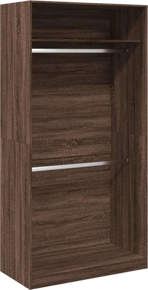 vidaXL Șifonier, stejar maro, 100x50x200 cm, lemn prelucrat