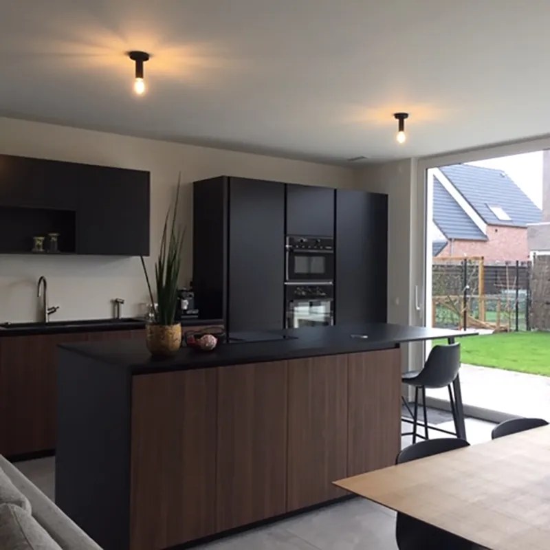 Plafoniera moderna neagra - Facil