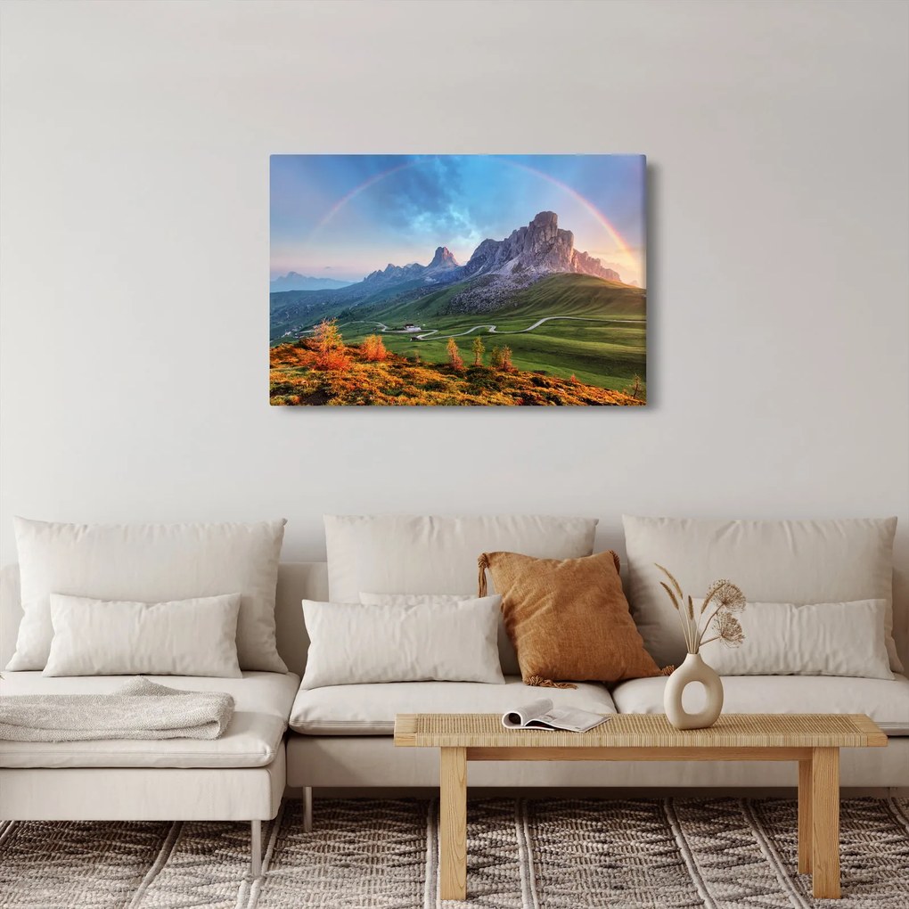 Tablou cu curcupeu deasupra stâncilor (90x60 cm)