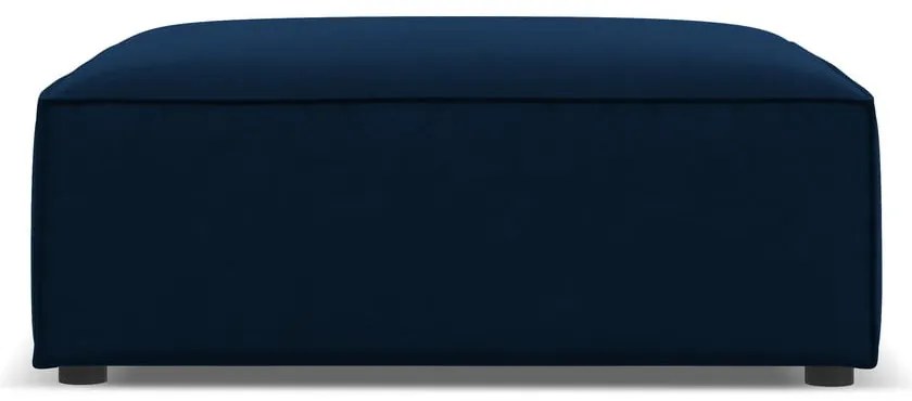 Taburet albastru închis cu tapițerie din catifea Jodie – Micadoni Home