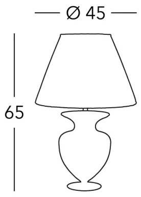 Lampă de masă Kolarz 1415.71M.CH ANFORA 1xE27/100W/230V 24K auriu