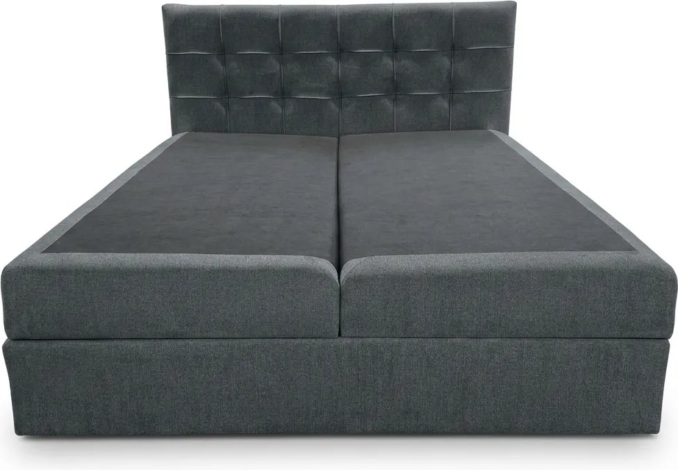 Pat tapitat boxspring DIRELIS VIBE 180x200 cm gri inchis Saltea: Saltea cu arcuri Bonell