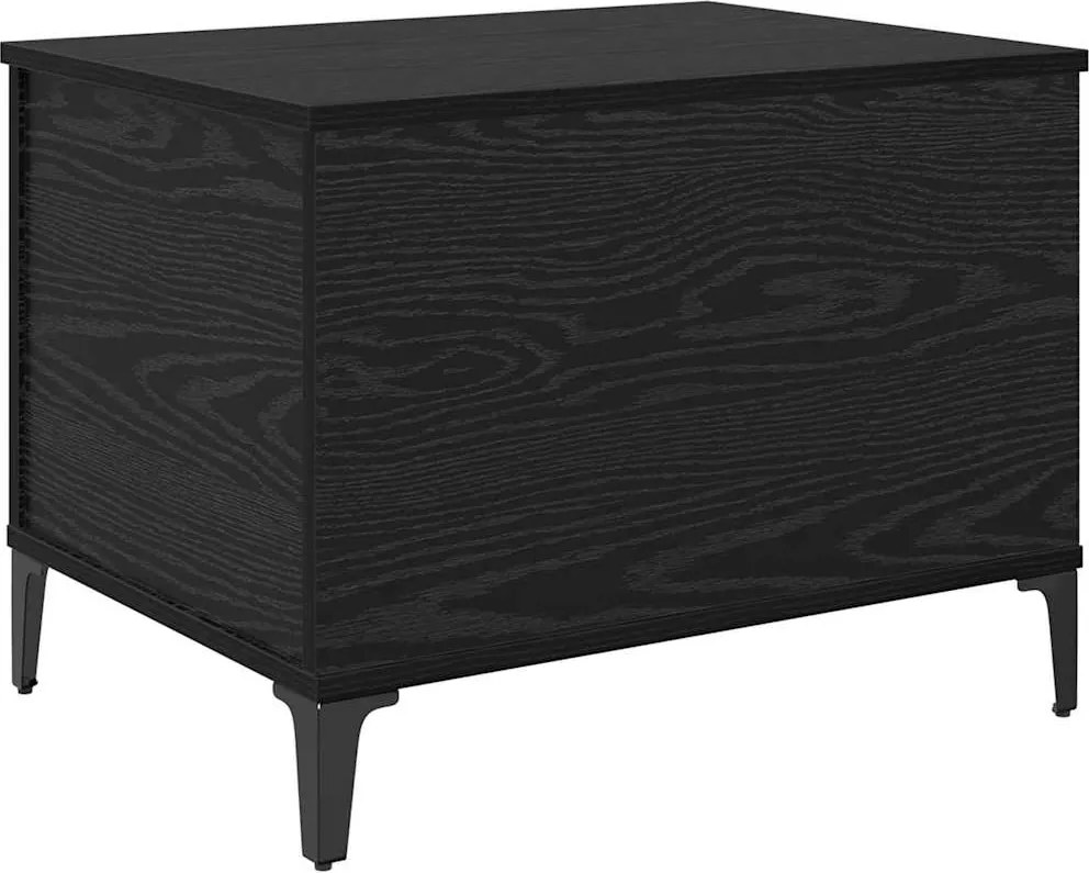 vidaXL Masă de cafea Stejar Negru 60 x 44,5 x 45 cm Lemn compozit