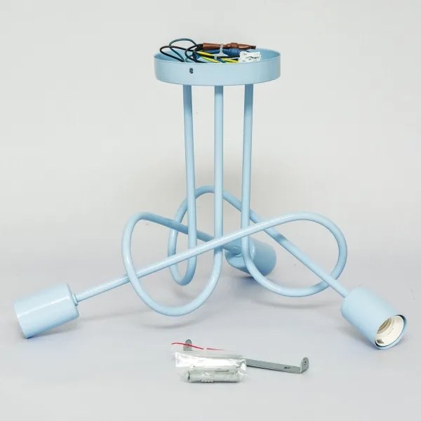 Lustră aplicată OXFORD, 3xE27/15W/230V, albastră