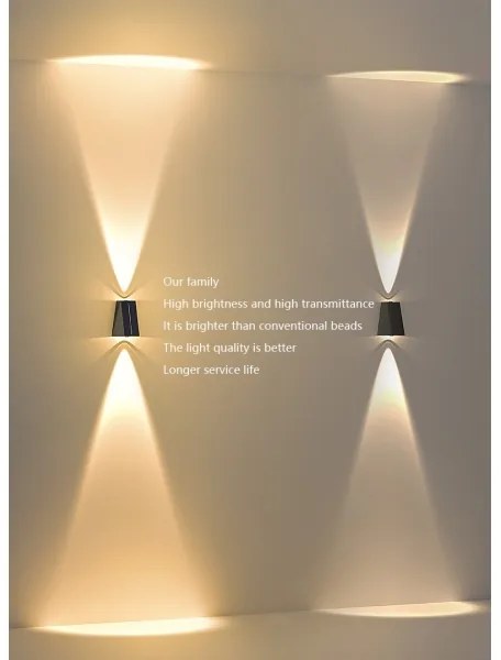 Aplică LED solară Brilagi PYRAMID LED/2W/3,2V 1300 mAh IP54