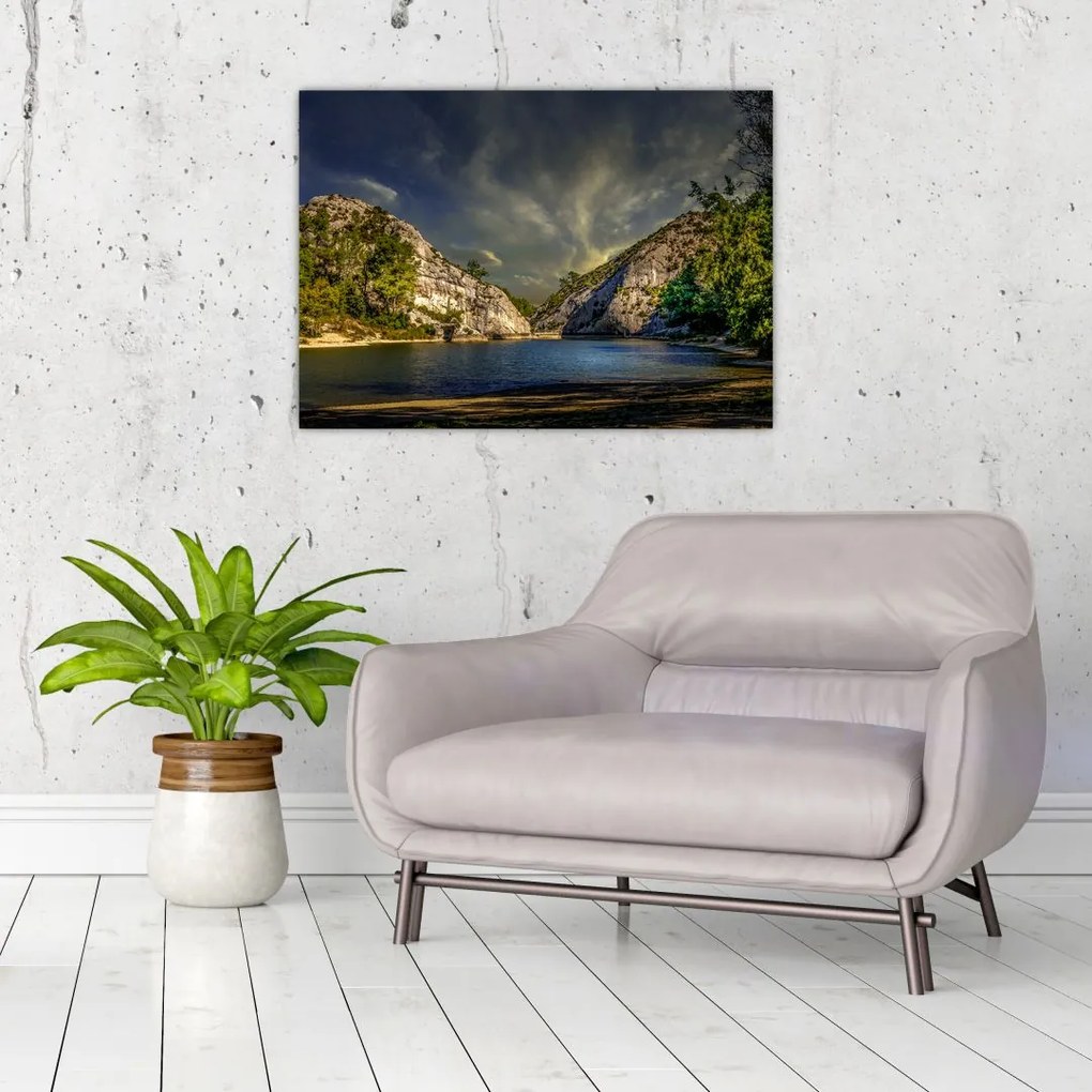 Tablou peisajului cu lac (70x50 cm)