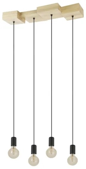 Lustră pe cablu Eglo 43799 HALKIN 4xE27/40W/230V