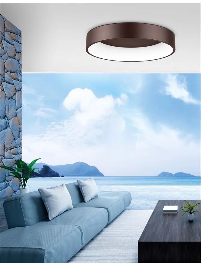 Lustra moderna aplicata LED 3000K Ø60cm RANDO maro NVL-6167210