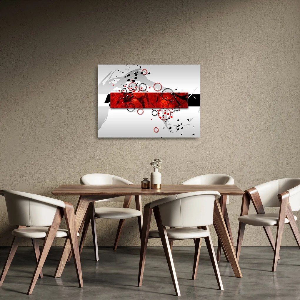 Tablou pe sticlă cu abstracție (70x50 cm)
