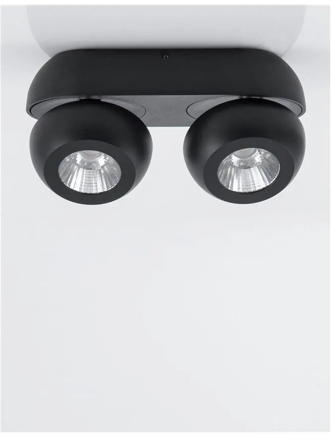 Aplica cu 2 spoturi LED directionabile Gon negru NVL-9105102