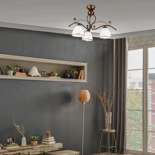 Lustră LED aplicată Brilagi ANTICO 3xE27/60W/230V patină bronz