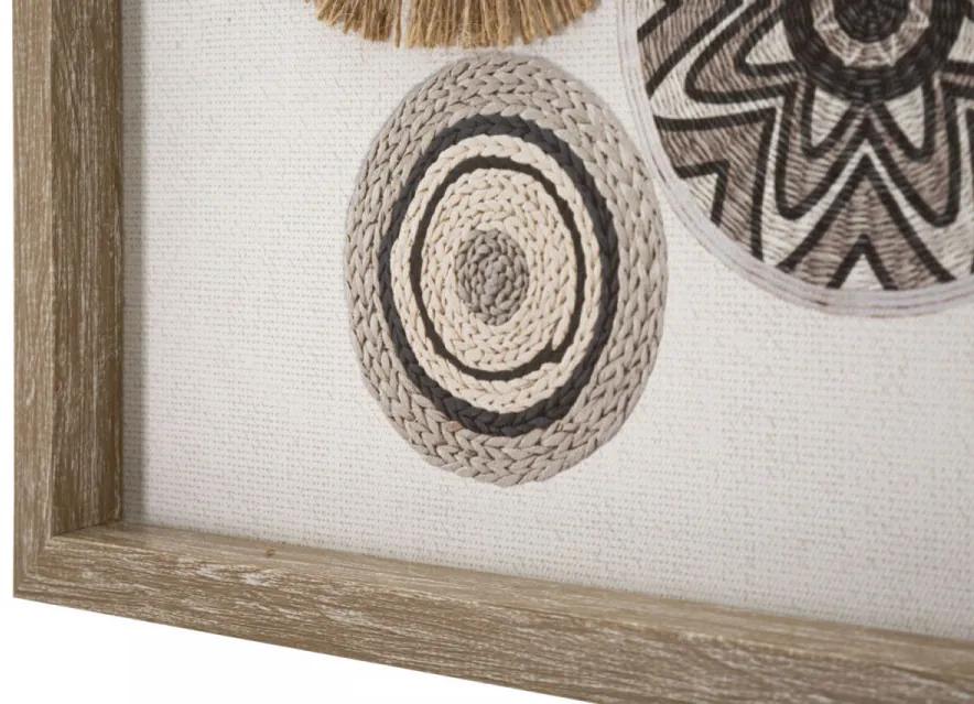 Tablou decorativ maro din lemn de Pin si panza, 70x2,8x35 cm, Marcy-B Mauro Ferretti