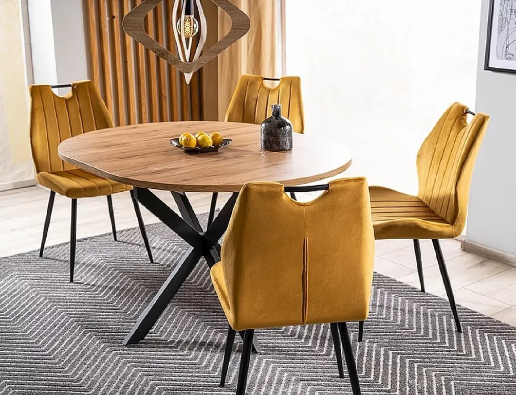Masa extensibila de dining GASTON 100(135)X100 cm, decor stejar artisan