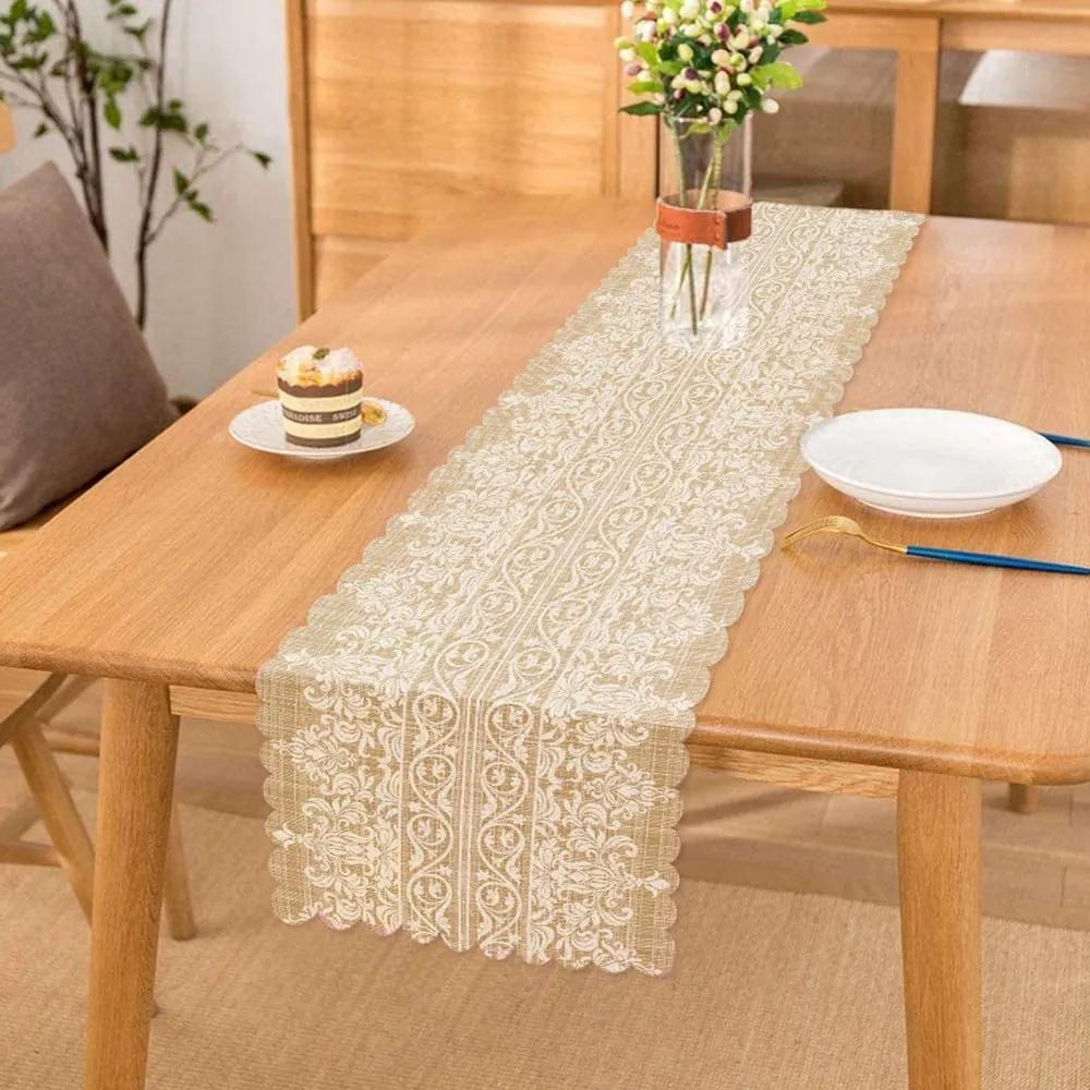 Napron pentru masă Minimalist Cushion Covers Beige Ethnic, 45 x 140 cm