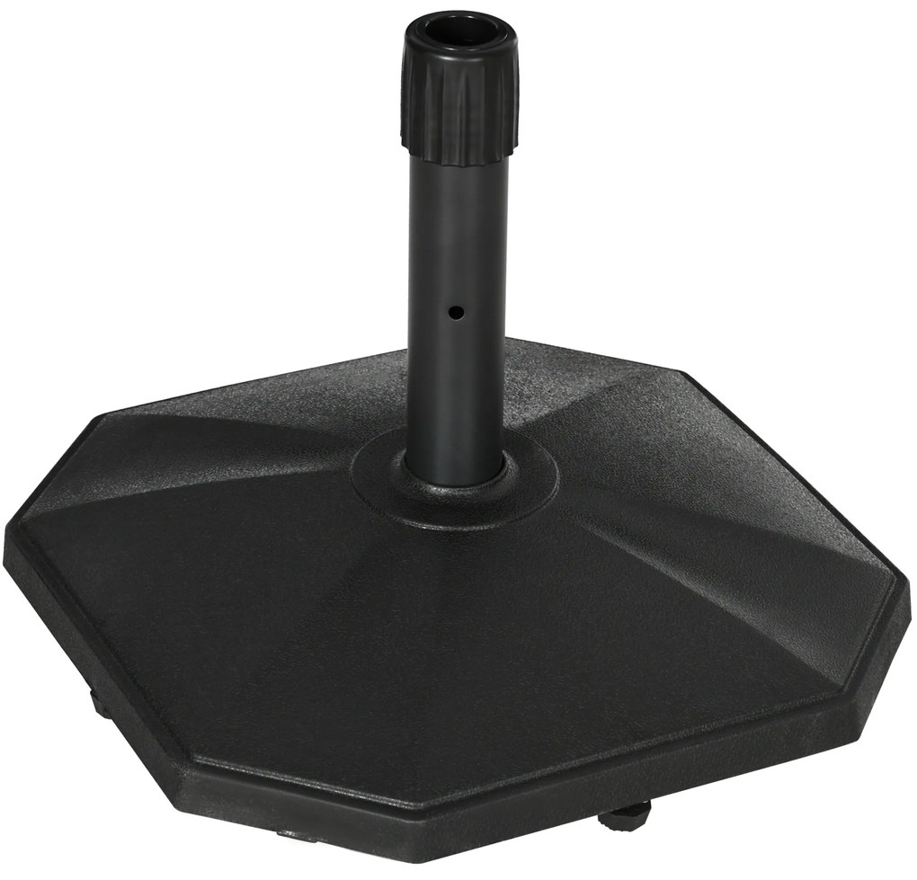 Outsunny Suport de umbrela baza de umbrela din polietilena pentru suport Ø 32, 34 si 38 mm - 46 x 46 x 39 cm negru | Aosom Romania
