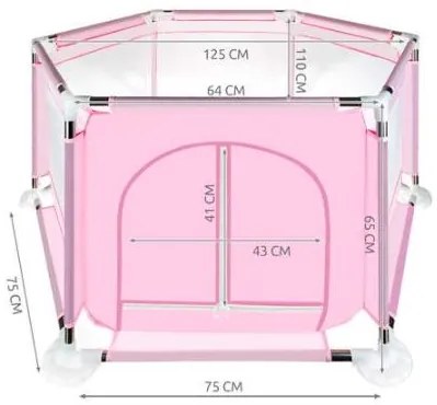 Țarc textil pentru copii Pink BASIC