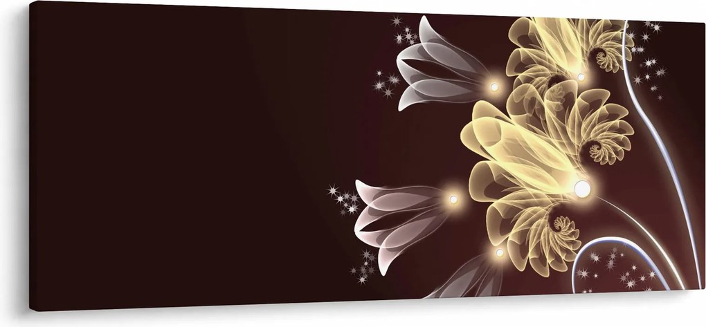 Tablou - Flori strălucitoare (120x50 cm)