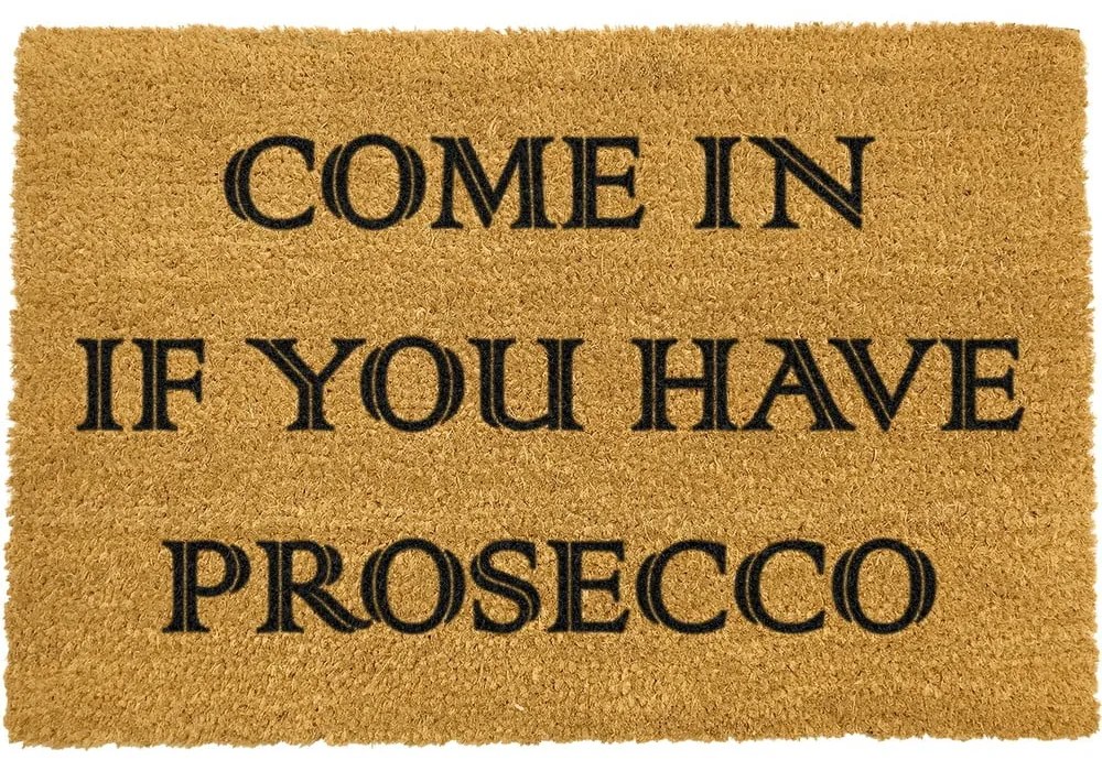 Covoraș intrare din fibre de cocos Artsy Doormats Prosecco, 40 x 60 cm