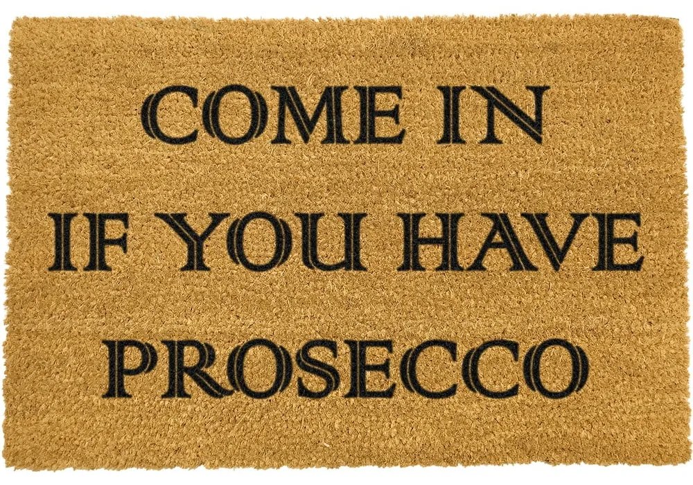 Covoraș intrare din fibre de cocos Artsy Doormats Prosecco, 40 x 60 cm