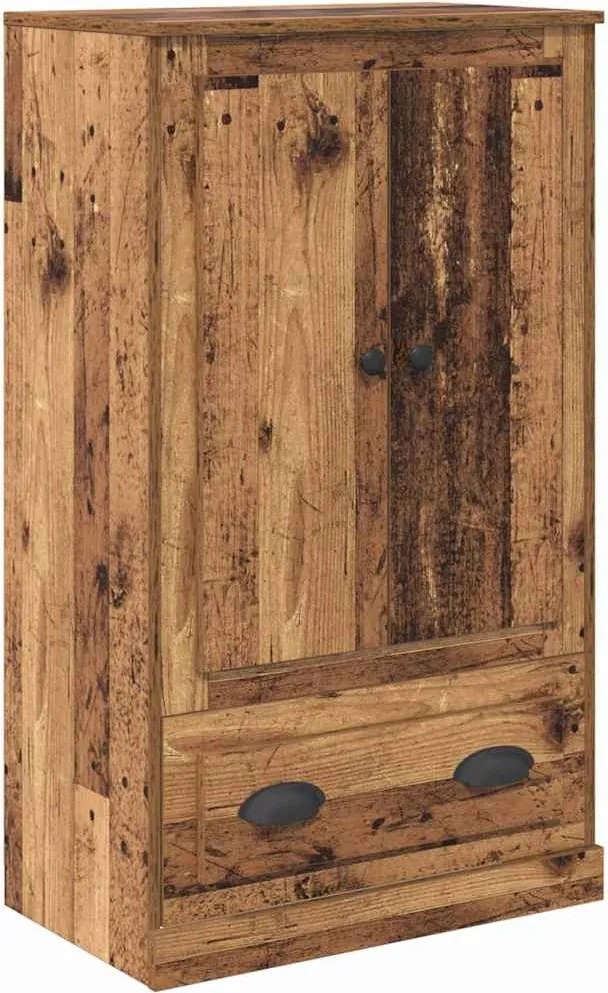 vidaXL Bufet cu sertar Lemn Vechi 60 x 35,5 x 103,5 cm Lemn compozit