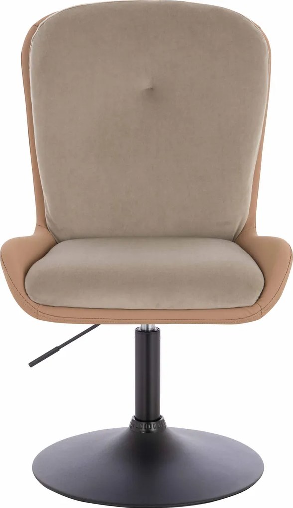 HR690N Scaun Velvet&amp;soft Piele Pu Latte/Carmel Bază Neagră