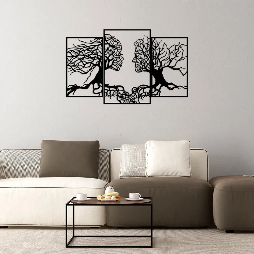 Decorațiune de perete Wallity Love on First Sight, negru